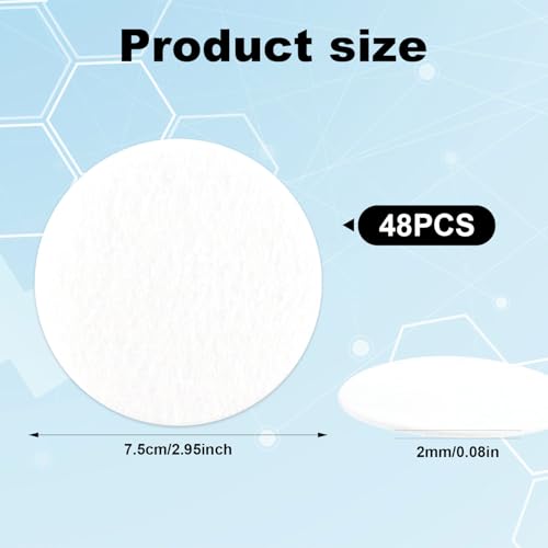 Image of 48pcs 2.5 inch Monotub Adhesive Filter Disks, 0.08in Thick Mushroom Filter Pads Breathable High Temperature Resistant Filtration Patches Replacement Ideal Mushroom Growing Supplies