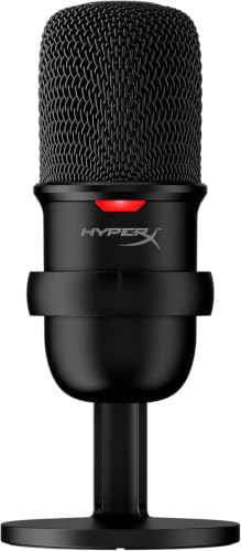 Image of HyperX SoloCast - USB Condenser Gaming Microphone,for PC,PS4,PS5 and Mac,Tap-to-Mute Sensor,Cardioid Polar Pattern,Great for Streaming,Podcasts,Twitch,YouTube,Discord,Black,(Pack of 10)