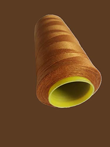 Image of Ace International Exports 3000 m Overlock Polyester Sewing Thread Set Box Yarn Spool Cone, Golden - Pack of 10 Spools