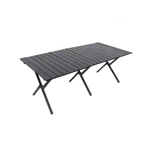 Mesa portátil enrollable con bolsa de transporte, aluminio ligero, resistente para camping, fiestas en el jardín, balcón, uso al aire libre