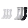 Nike 3PPK Value Cotton Crew Chaussettes unisexes, Blanc, gris, noir, 38-42