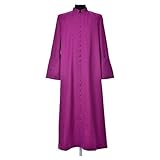 talare vescovo  Holyart Talare in Lana Color paonazzo con Bottoni ricoperti, M