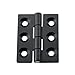 Zinc Alloy Industrial Heavy Mechanical Equipment Hinge Large Hole Fastening 65/80x55 Hinge 1Pcs(Black,65X55)