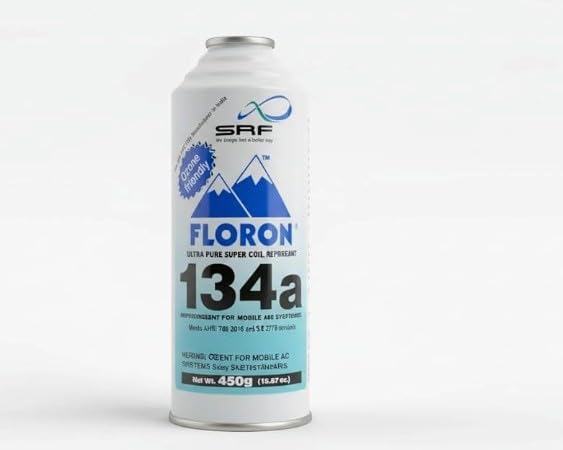 SRF Floron R134a Refrigerant Gas Can for Car AC Systems | Ozone-Friendly, Mobile AC & Refrigerators, Ultra Pure Super Cool, Meets AHRI 700 & J2776, 450g Net Weight-image-36