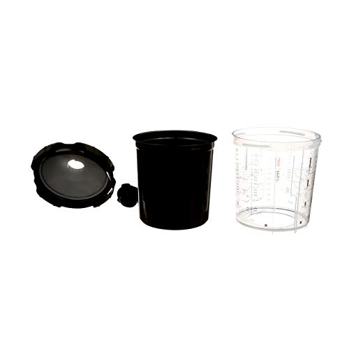 Image of 3M PPS 2.0 Spray Gun System UV Kit with Cup, Lids and Liners, 20730, Standard, 22 Ounces, 125-Micron Filter, Shield Sensitive Material from UV Rays, 1 Paint Cup, 50 Disposable Lids and Liners, 32 Seal