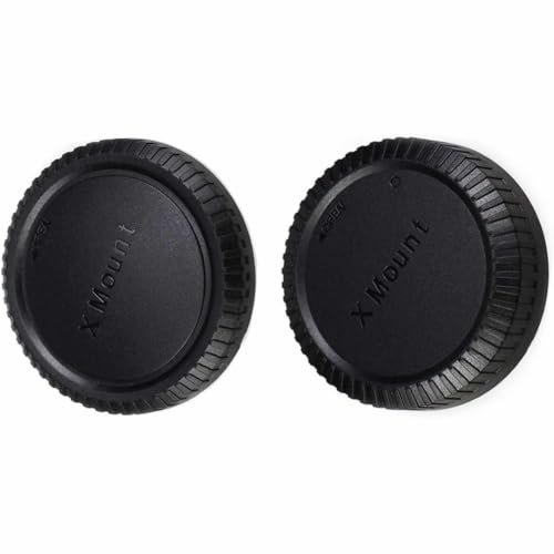 Tapa Cuerpo Frontal y Tapa Trasera de Objetivo, Compatible con Fujifilm X