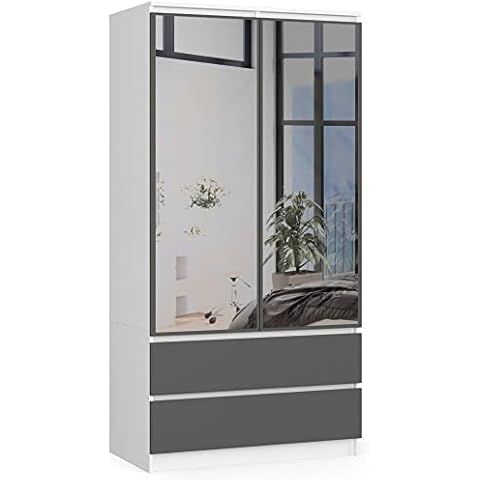 AKORD Armoire 2 Portes avec Miroir Cover
