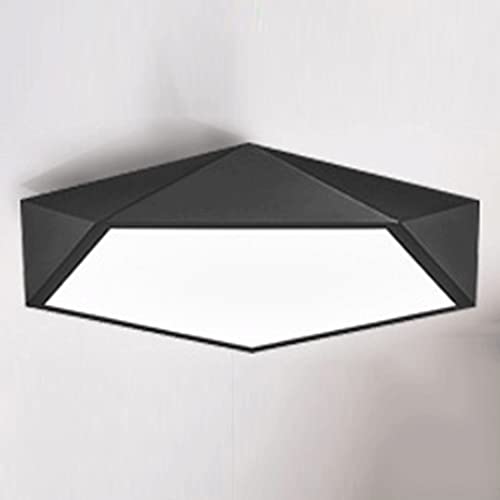 DOBQHWY Plafones Techo Macarons Geométricos Iluminación Techo Doméstica Poligonal Lámpara Techo Plana Hierro Fácil Instalar Luz Superficie Plana con Atenuación Tres Colores para Estudio Dormitorio