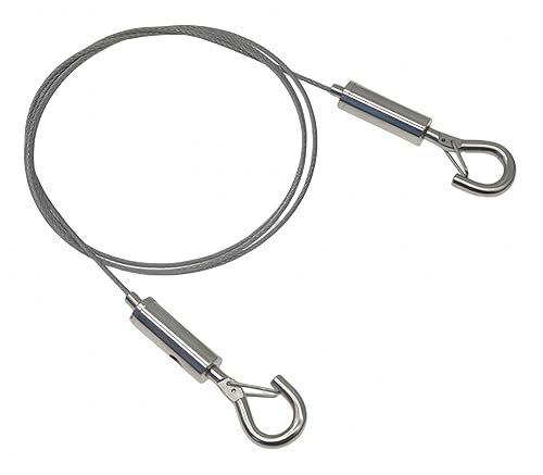 Image of 1Pack Picture Hanging Wire with Adjustable Hooks,2m*2mm Heavy Duty Mirror Hanging Wire for Picture Mirror and Flowerpot Lamp,Hold Up to 66LBs.SATONBEYI