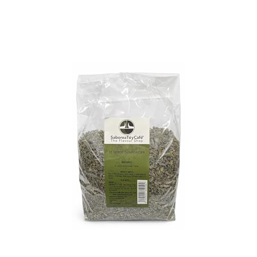 SABOREATE Y CAFÉ THE FLAVOUR SHOP Té Verde Gunpowder en Hoja 500 gr – Té Verde a Granel en Hebra, Infusión Natural, Sabor Intenso y Fresco