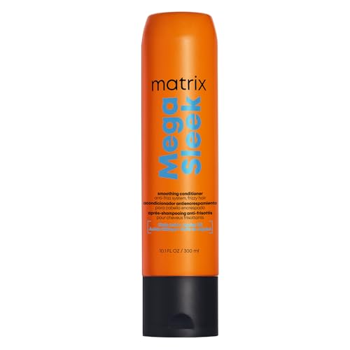Matrix Mega Sleek Anti-Frizz Conditioner - 96H Frizz Control 12x Smoother Hair and Lasting Hydration 10.1 Fl Oz