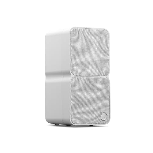 Cambridge Audio MSX 20 – Diffusori satelliti compatti cablati da scaffale e desktop, surround, tecnologia BMR, foro a serratura per montaggio a parete/supporto - Amplificatore richiesto – Bianco