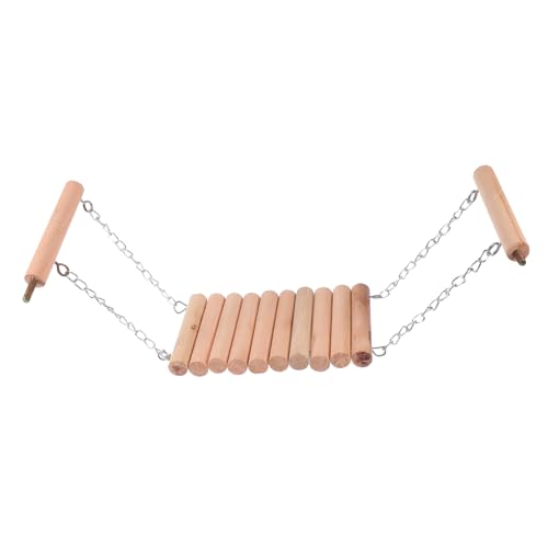 SUPVOX 1Pc Wooden Climbing for Birds Durable Hanging Pet Suspension Bridge for Parrots Parakeets and Pets Simple Installation for Cages Gardens
