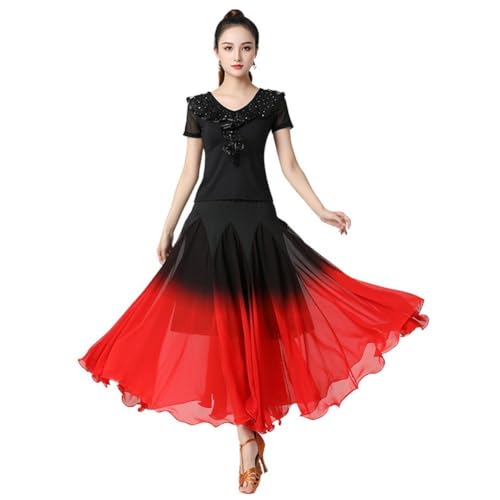 Jupe de danse de salon pour femmes avec dégradé fluide