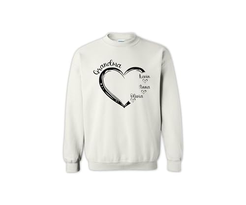 Custom Grandma Heart Sweatshirt, Grandma Sweatshirt, Custom Grandkids Name Sweatshirt, Mother's Day Sweatshirt, Gift for Mom, Grandma Heart Sweatshirt, Gift for Grandma2