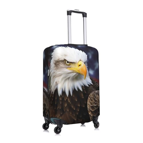 American Bald Eagle Luggage Cover for Suitcase Tsa Approved, Washable Suitcase Protector Fits 18-32 Inch Anti-scratch Suitcase Cover Carry on Luggage Sleeve Travel Baggage Cover3