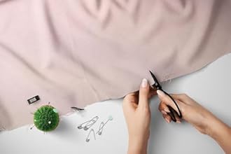 Light Pink 100% Cotton Plain Fabric – 60 Inch 150cm Wide 150GSM Material - Sewing, Dressmaking, Quilting, Curtain Linings, Pillowcases & Totes by Discount Fabrics LTD - 5Metre