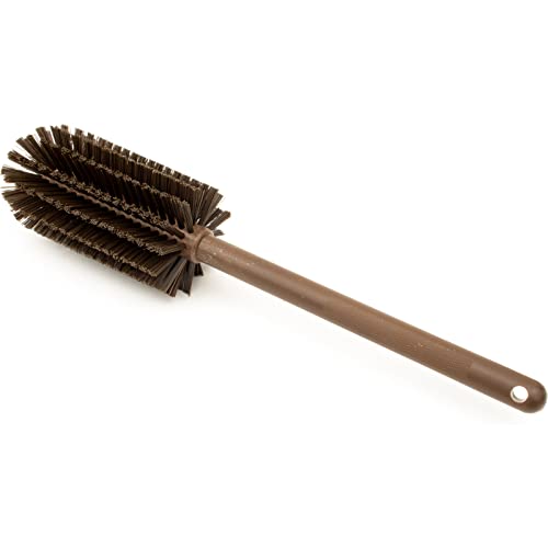Image of SPARTA Large Water Bottle Brush Ideal for Wide-Mouth Jars, Bottles and Tumblers, Dishwashing Tool with Handle for Home and Commercial Kitchens, Plastic, 16 Inches, Brown (Pack of 4)