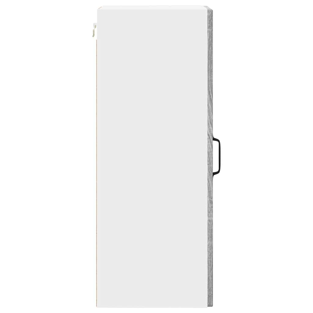 Grauer Küchenschrank Sonoma 30 x 31 x 80 cm aus Holzwerkstoff mit Wandmontage als Wandschrank Küchenzubehör für Moderne Innenküchen