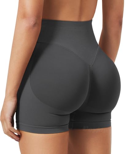 Image of VOYJOY Women Workout Impact Shorts 2.5 inch / 3.6 inch / 4.5 inch / 6 inch Scrunch Butt Booty | Tummy Control, High Waisted, Bike Short, Gentle Compression, for Women