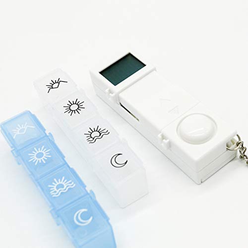 Organizador de comprimidos digital Yardwe com lembrete de alarme e luz traseira de LCD luminosa para