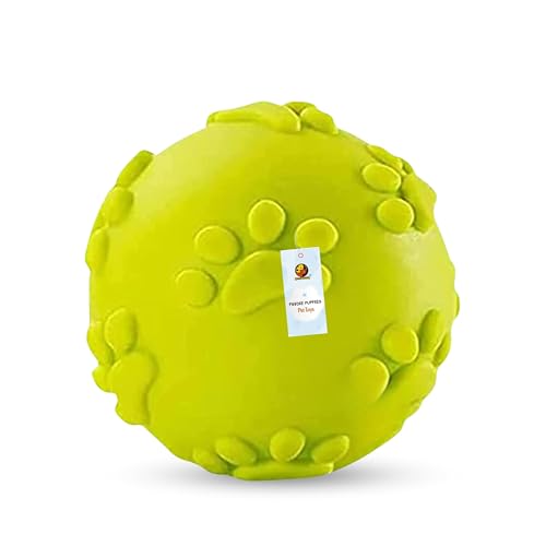 Image of Foodie Puppies Latex Rubber Squeaky Dog Chew Ball Toy - (Claw Ball, Small) Durable and Safe Fetch Teething Dog Toy for Puppies and Small to Medium Dogs, Paw Design Helps to Clean Teeth (Diameter, 6cm)