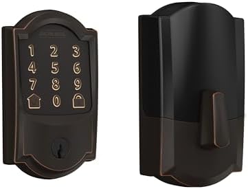 Encode Smart WiFi Deadbolt with Camelot Trim in Aged Bronze (BE489WB CAM 716)