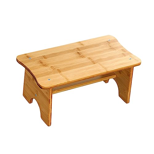 Garneck Foot Stool for Desk Wooden Step Stool Small Toilet Stool Pedi Stool Non-Slip Office Footrest