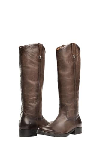 Image of Frye Melissa Button 2 Equestrian-Inspired Tall Boots for Women Made from Hard-Wearing Vintage Leather with Antique Metal Hardware and Leather Outsole - 15 inch Shaft Height