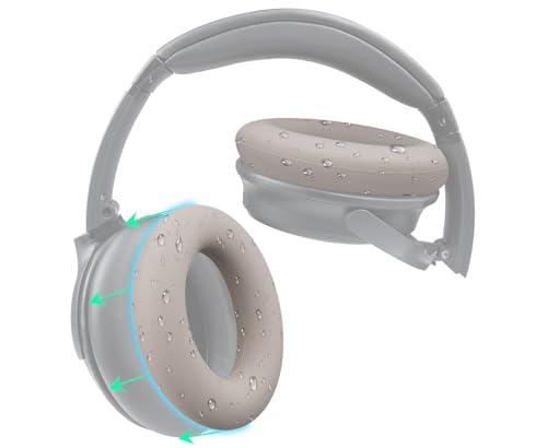 Image of SOULWIT Silicone Ear Pads Cover Protector for Bose QuietComfort QC15 QC25 QC2 QC35 QC45 /Ae2 Ae2i Ae2w /SoundTrue & SoundLink AE Headphones Cushions, Sweatproof, Easily Washable - Sandstone