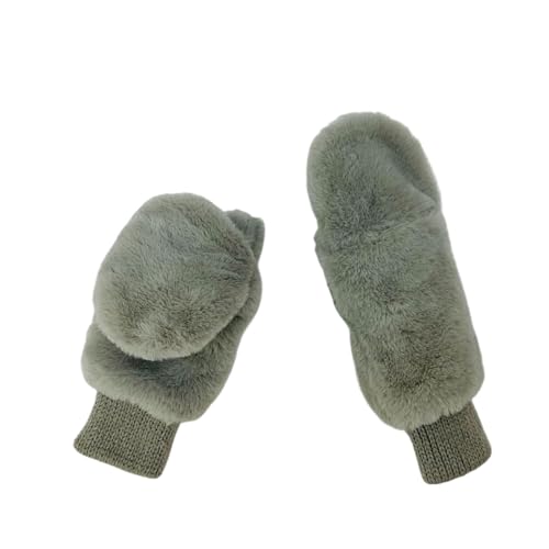冬用 無地 シンプル 厚手 暖かい 防風 ミトン 学生用(Grey)