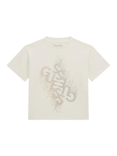 GUESS Girls' Short Sleeve Rhinestone T-Shirt