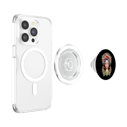 Belle Femme Coiffe Florale Beauté Ethnique PopSockets PopGrip pour MagSafe – vue 3