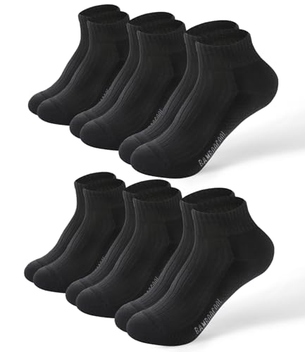 BAMBOO COOL Womens Ankle Socks Bamboo Viscose Basic Low Cut Moisture-Wicking Cushioned Anti-Blister
