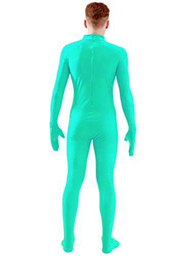 Image of Ensnovo Mens Mock Neck Full Body Unitard Spandex Zentai Suits Costumes
