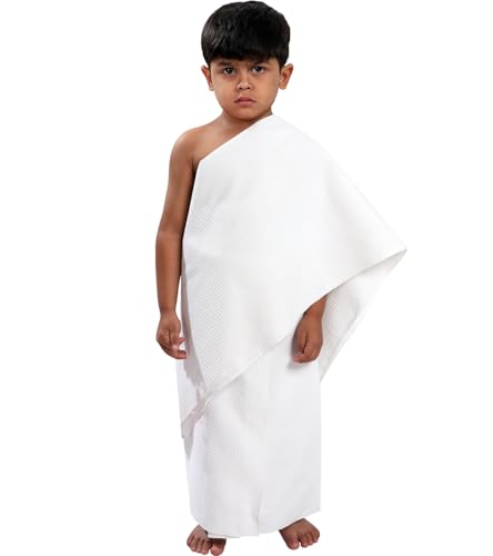 SANAAYAH Ihram Ehram Ahram for Babies Toddlers and Kids, Stitched Ihram Dress Ready to Wear (Toddler Size 16 Inch Lenght Belly Button to Ankle)