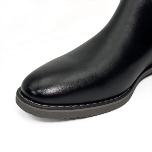 Image of Finishing & Sewing Men's Chelsea Boots, Smart Casual Slip On Ankle Boots