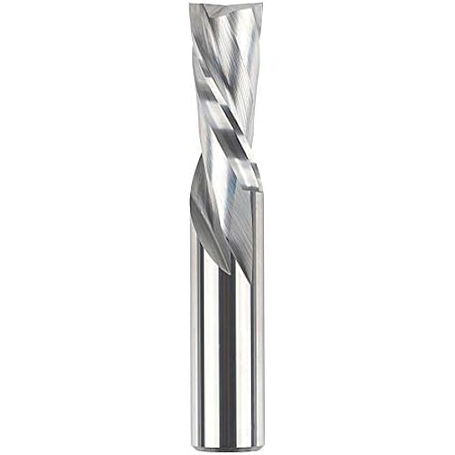 SpeTool Spiral Downdcut Router Bits with 1/2 inch Shank, 1/2 inch Cutting Diameter Solid Carbide CNC End Mill for Wood Carving, Plunge Cut