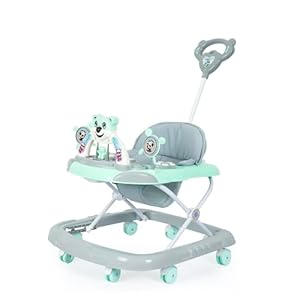 Panda Baby Products Baby Walker with Musical Toy Bar Rattles and Activity Toys Green Colour