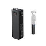 SMALLRIG Osmo Pocket 4/3 Akkugriff für DJI, 5000 mAh Power Grip mit 20 W Schnellladefunktion, Anschluss für Kabelloses Mic, 1/4"-Gewinde für Stativ/Selfie-Stick, Smart Temperaturregelung - 5705