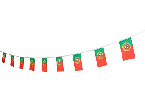 TSMD Portugal Flag, 100 Feet Portuguese Flag National Country World Pennant Flags Banner String,Party Decorations for Olympics,Bar,World Cup,School Sports Events,International Festival Celebration - Thumbnail 5