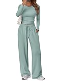 Trendy Queen Womens Two 2 Piece Matching Lounge Sets 2025 Early Fall Fashion Must Haves Y2K Workout Gym Clothes Comfy Airport Travel Vacation Luxury Outfits Sweatsuit Winter Clothing