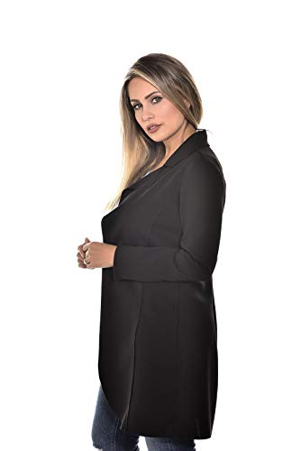 Maxi Blazer Feminino Adamas Tamanho:GG;Cor:Preto;Gênero:Mulher
