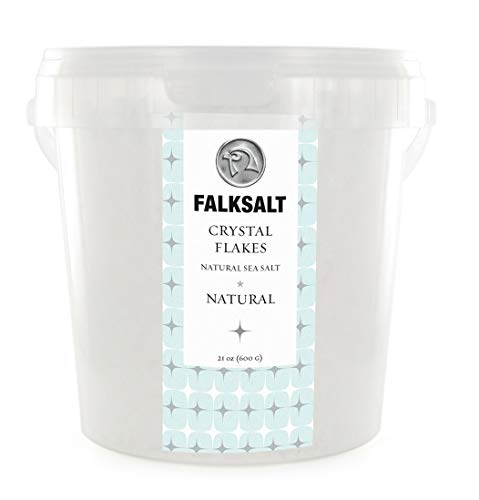 FALKSALT Cyprus Organic Sea Salt Flakes Chef's Tub 1.32lb - PREMIUM FINISHING SEA