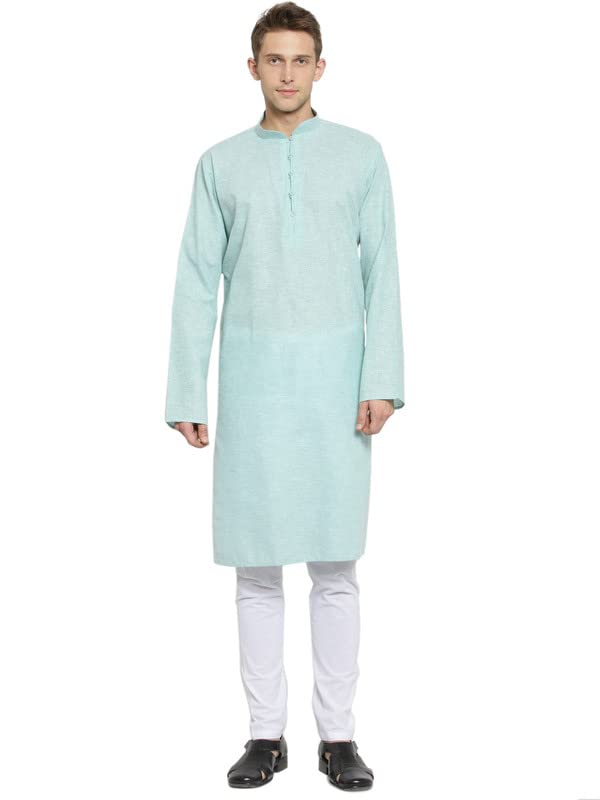 Image of RG DESIGNERS R VASUDEV Solid Cotton Kurta Churidhar set for Mens (10614)