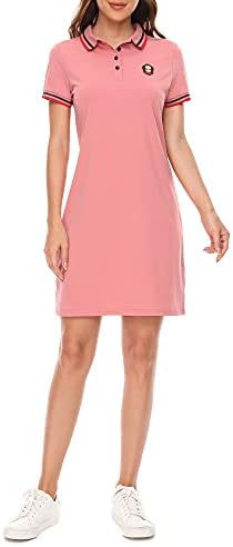 YXLUOKY Polo Dresses for Women Summer Tennis Golf Wear Ladies Short Sleeve Collared Casual Dresses Soft Athletic