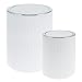 bremermann GAVELLO Lot de 2 poubelles de salle de bain avec couvercle basculant - Mini seau de salle de bain de 1,5 l et 5,5 l - En plastique (blanc)
