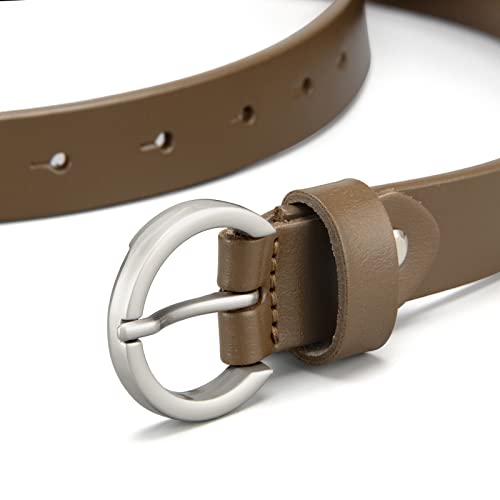 Belts for Women Leather Waist Belt for Jeans Pants Dresses Black&Brown3