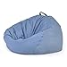 ZZX Housse Pouf Poire Vide, Imitation suède Douce Rangement de Jouets en Peluche Sac de Rangement pour vêtements Sac de Haricot Pouf Coussin de Sol Siège Poire Couverture, sans Remplissage,Bleu,XL