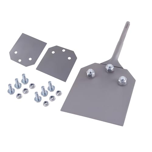 SUKITMISO SDS Plus Spachtelmeißel 250x100mm SDS Plus Fliesenmeißel mit 2x Ersatzblätter und Schrauben Fliesenmeißel für Abziehen von Fußbodenkleber Teppich Linoleum Fliesenkleber Farbe